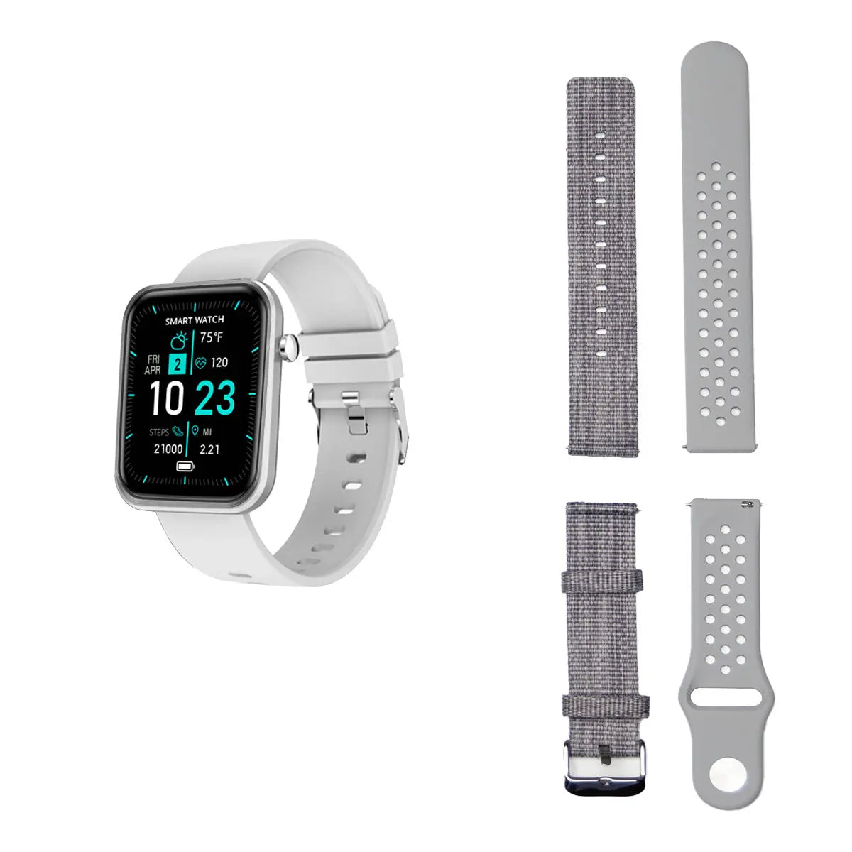 Advanced Smartwatch With Three Bands And Wellness + Activity Tracker Salmon Lucky