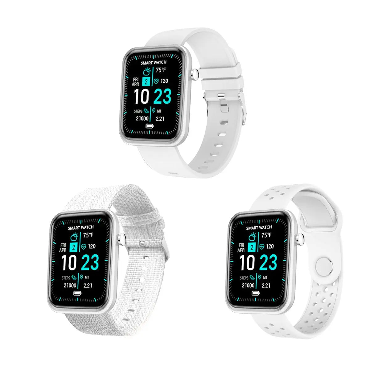 Advanced Smartwatch With Three Bands And Wellness + Activity Tracker Salmon Lucky