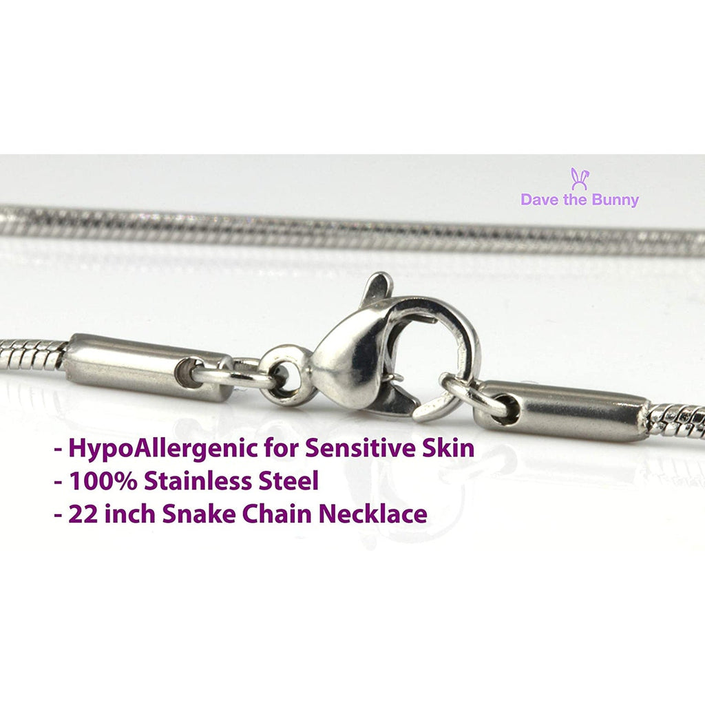 Razor Blade Goth Gothic Charm Snake Chain Necklace Dave The Bunny
