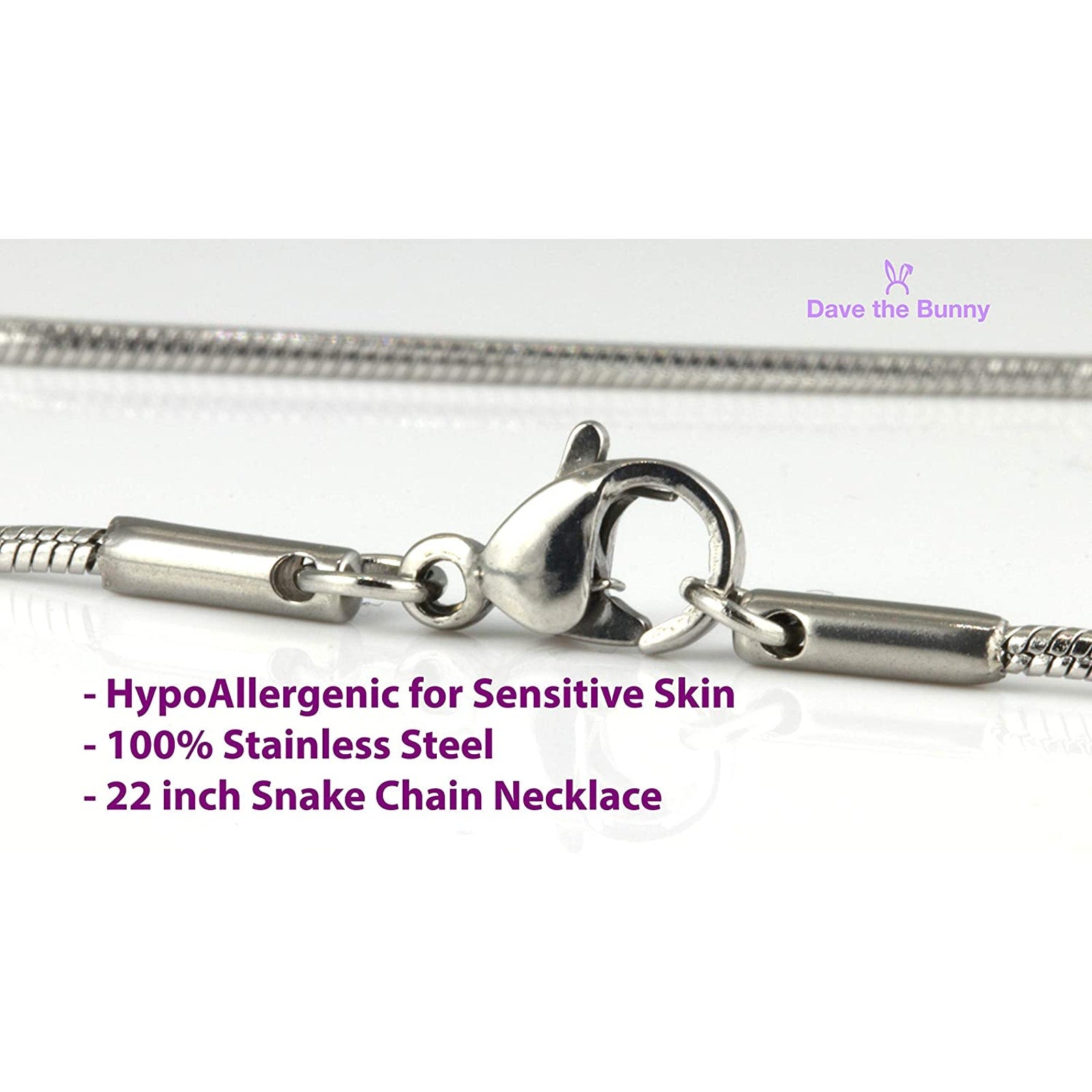 Razor Blade Goth Gothic Charm Snake Chain Necklace Dave The Bunny