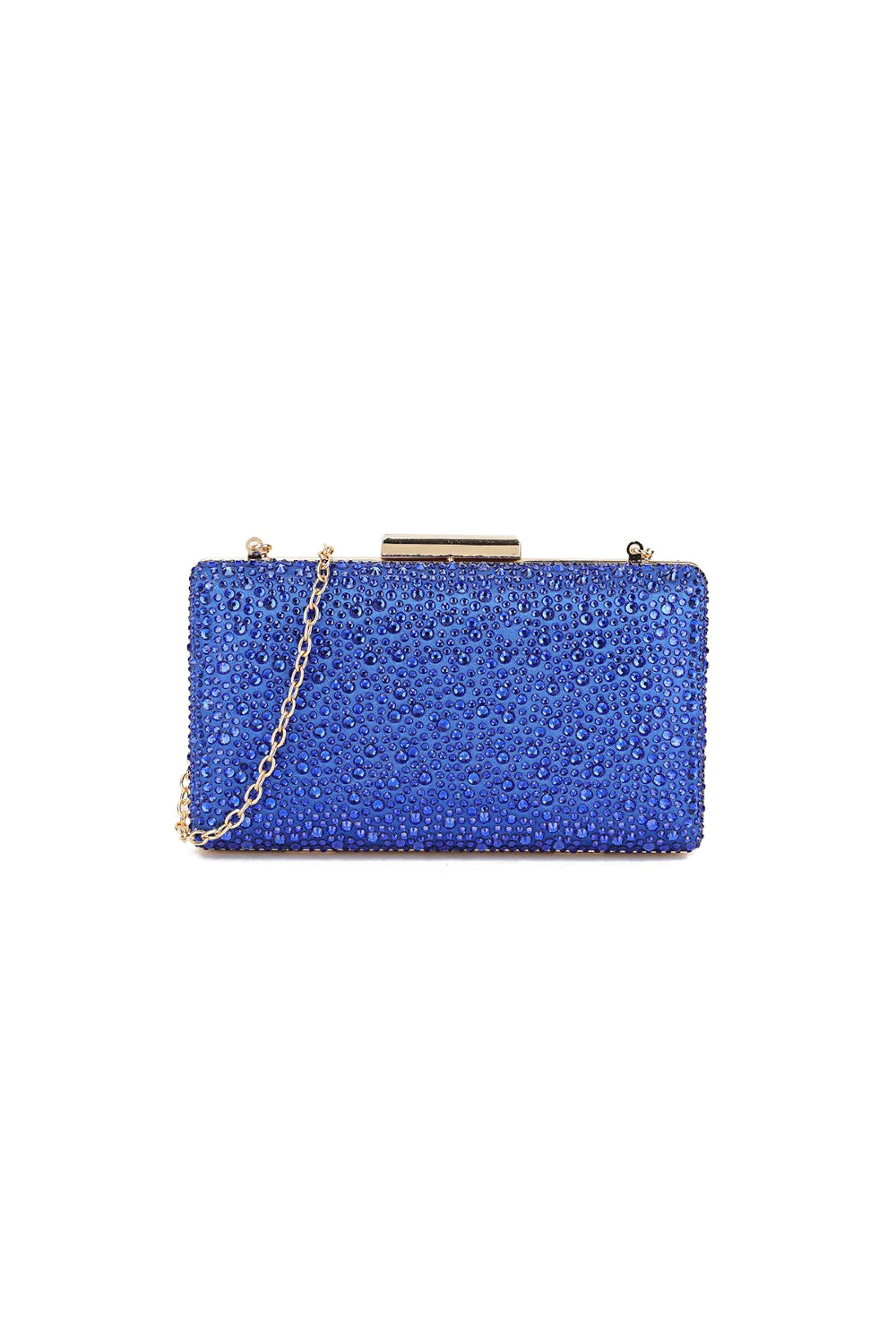 Royal Blue Glitter Evening Clutch Bag Aftershock London