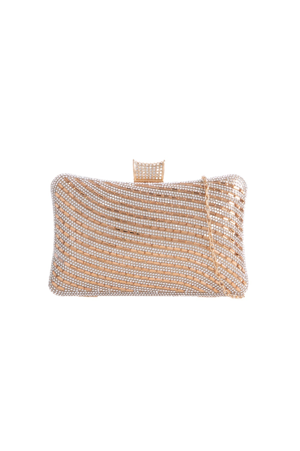 Gold Diamante  Clutch Bag Aftershock London