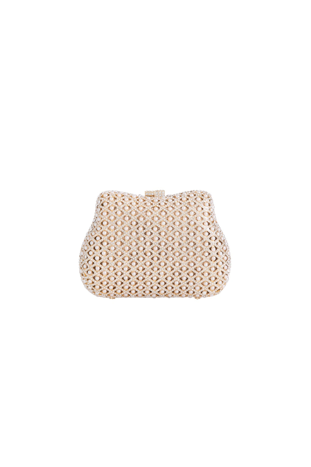 Gold Crystal Embellished Evening Bag Aftershock London