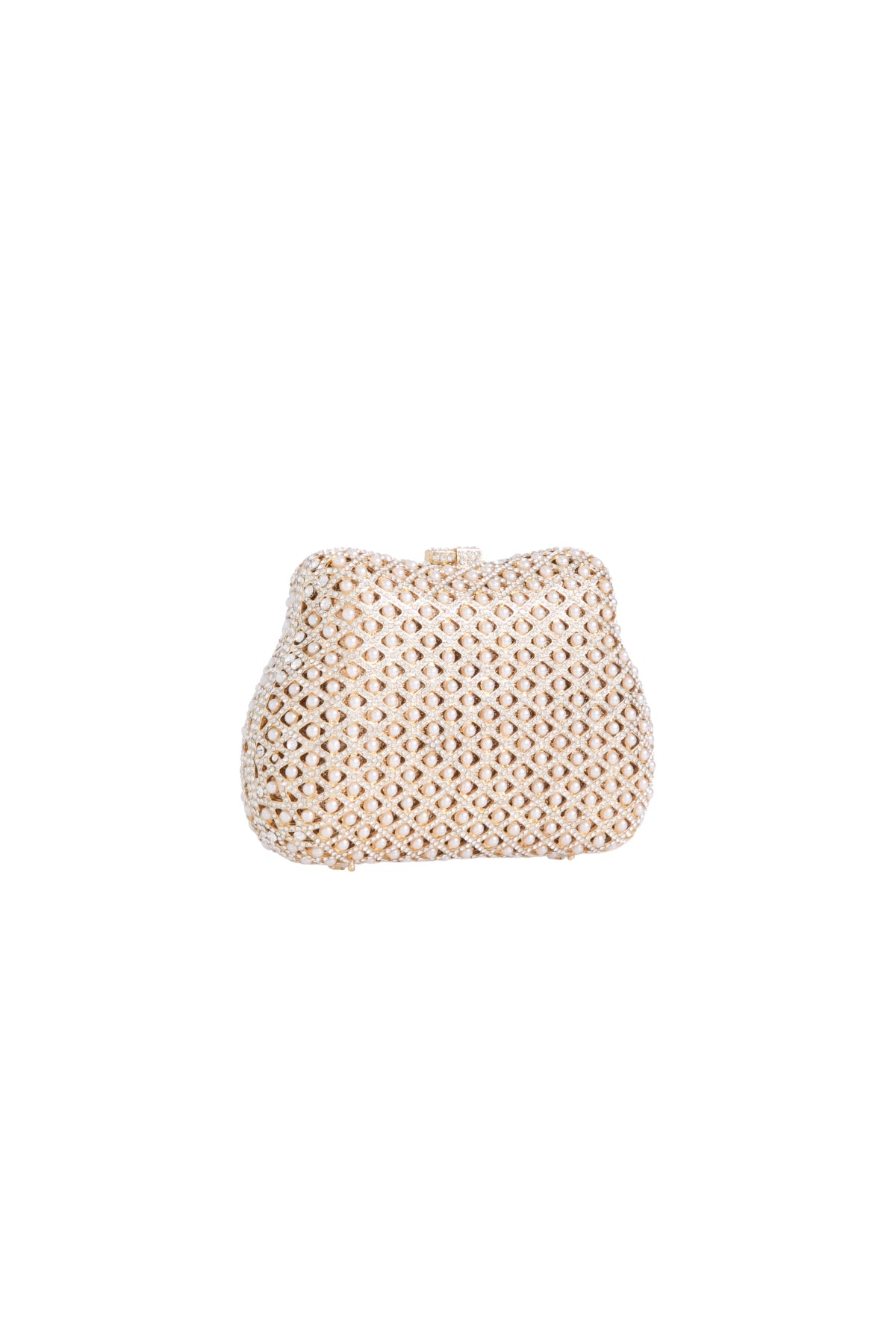 Gold Crystal Embellished Evening Bag Aftershock London