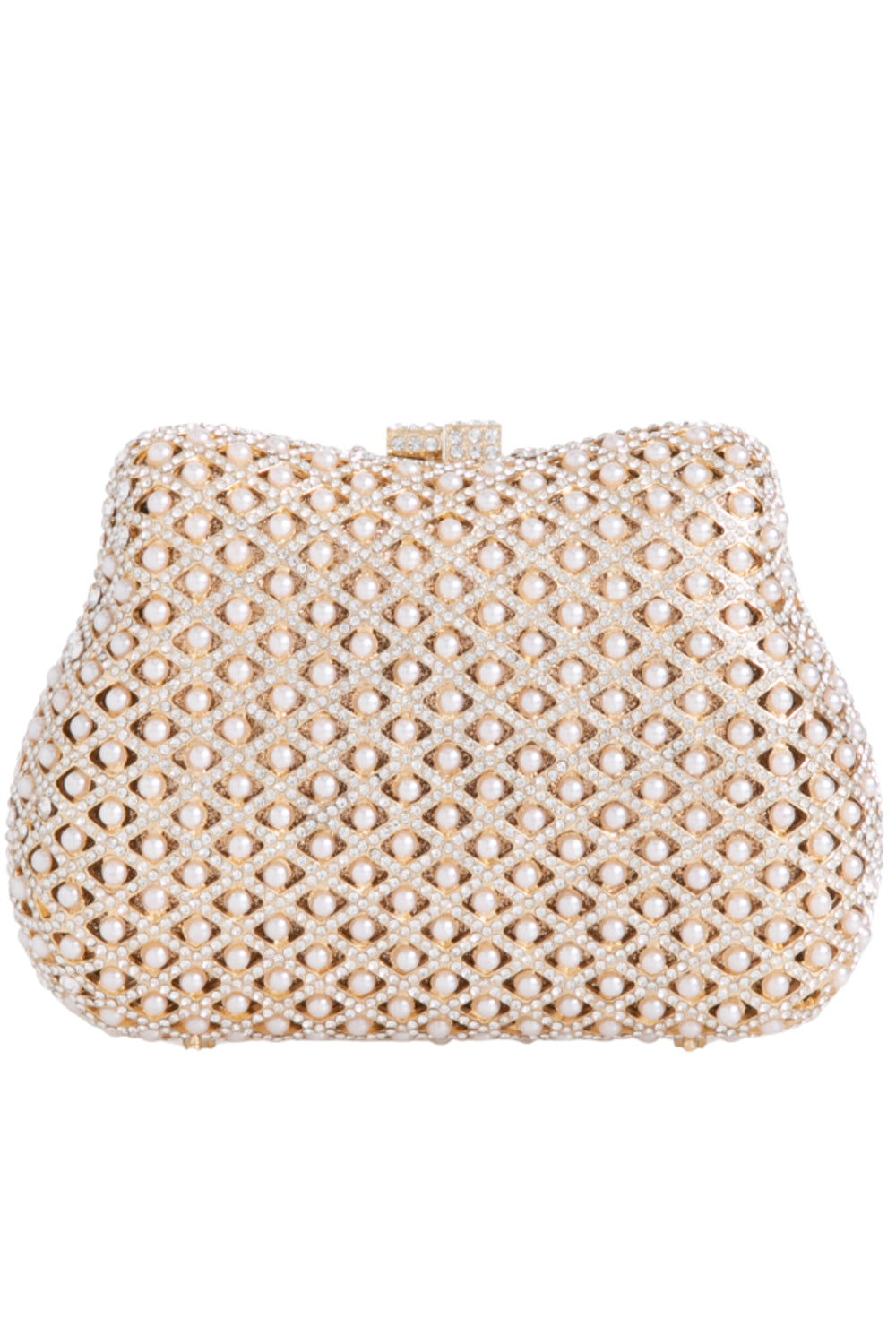 Gold Crystal Embellished Evening Bag Aftershock London