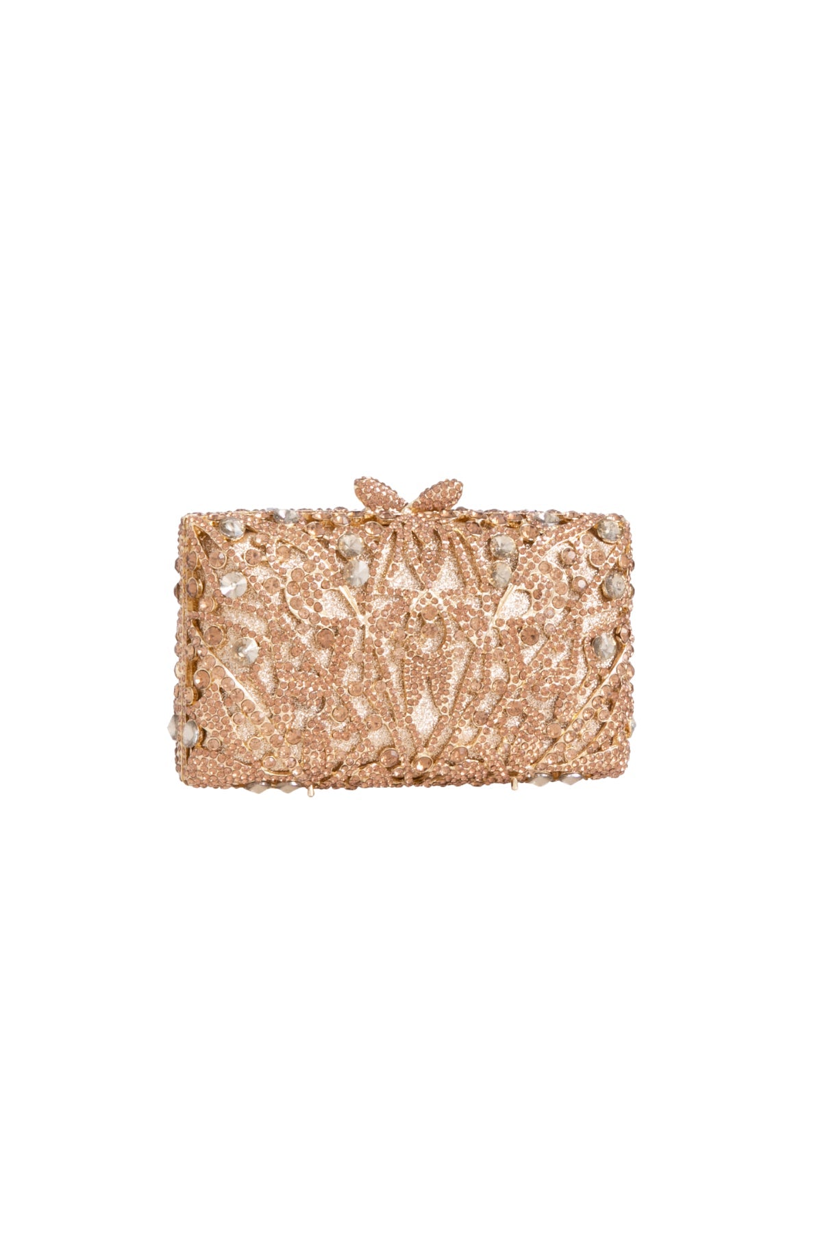 Gold Crystal Embellished Clutch Bag Aftershock London