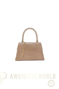 Rose Gold Diamante Top Handle Bag Aftershock London