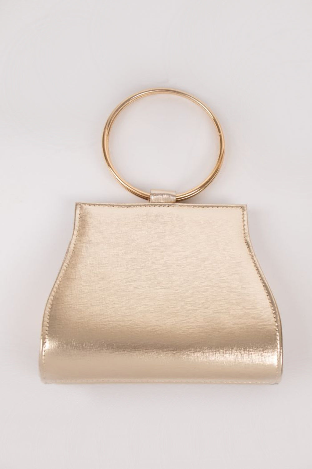 Gold Diamante Clutch Bag with Top Handles Aftershock London