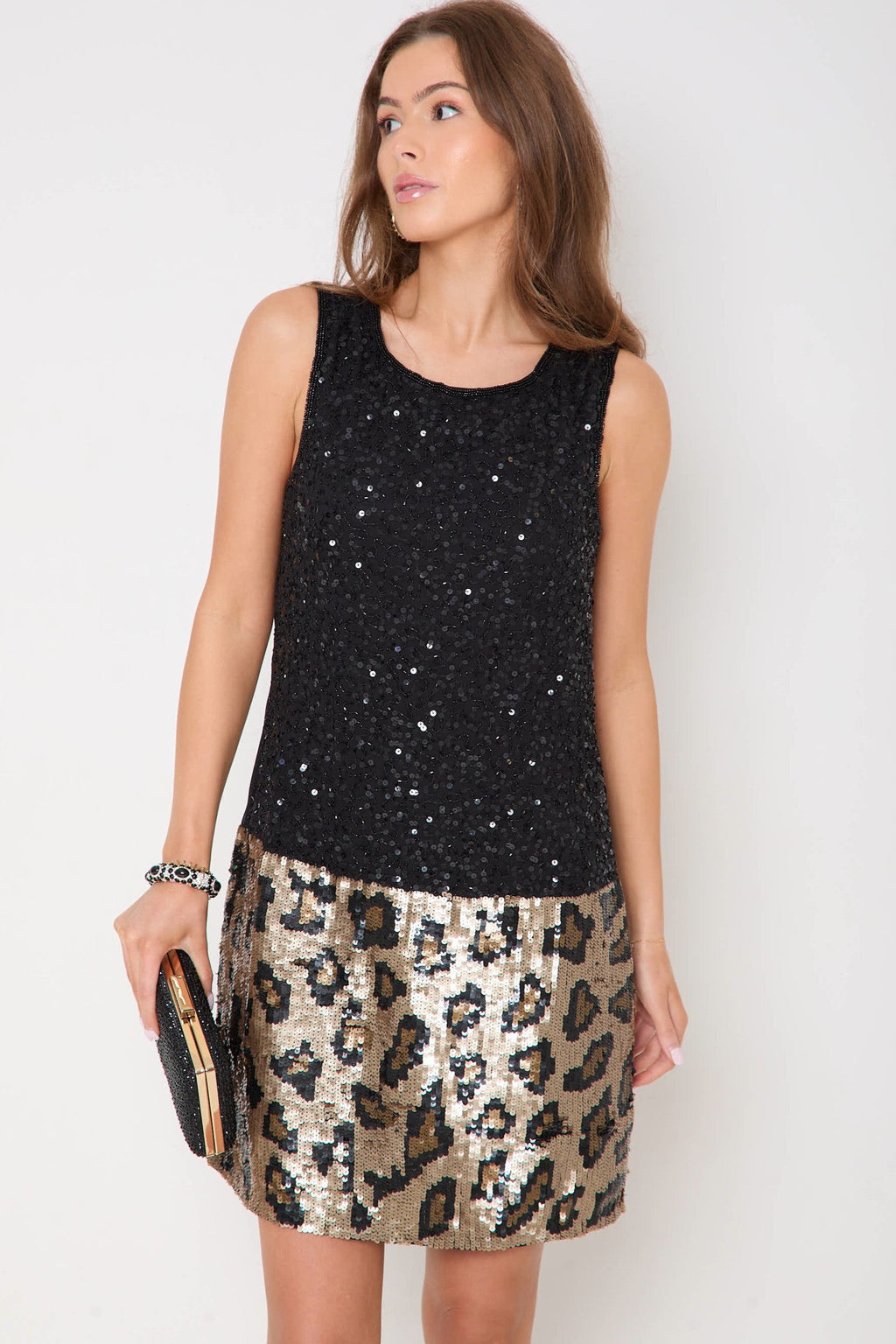 Black Glitter Evening Clutch Bag Aftershock London