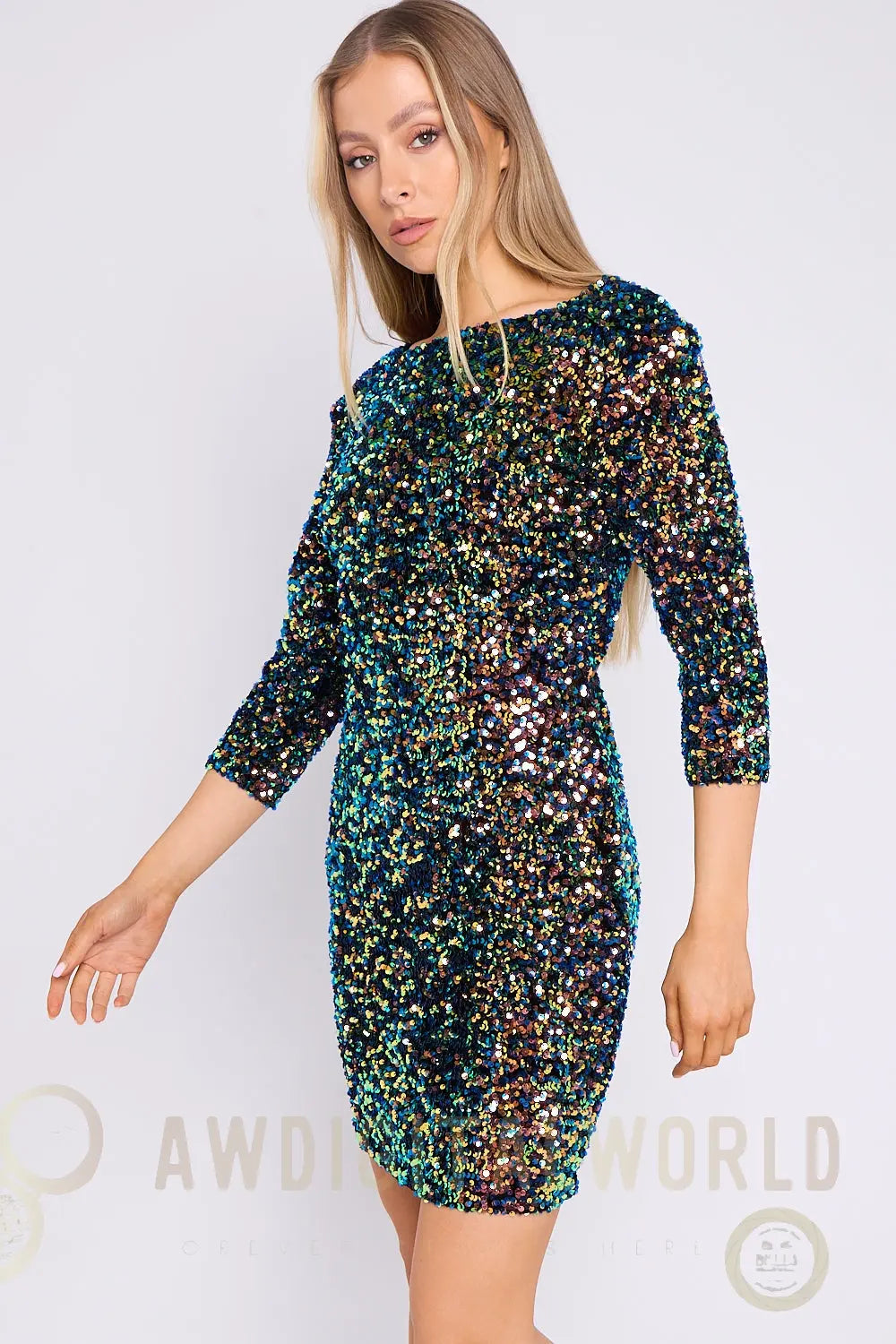 Multicolour Sequin Mini Dress Aftershock London