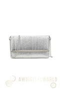 Silver Pleated Clutch Bag Aftershock London