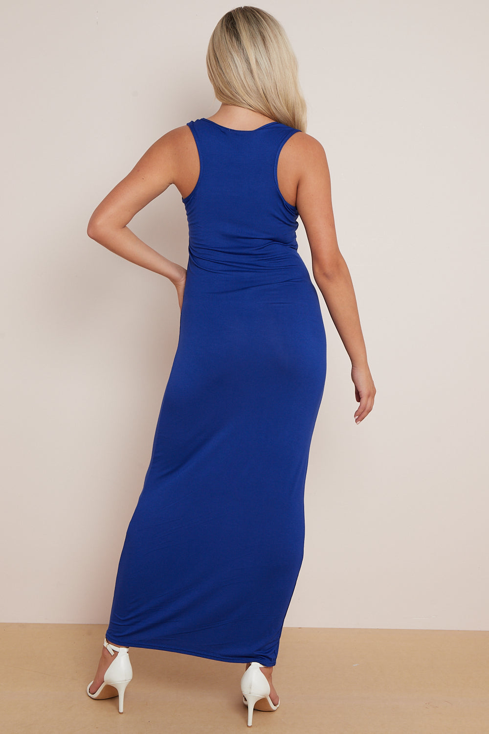 Royal Blue Racerback Maxi Dress Aftershock London