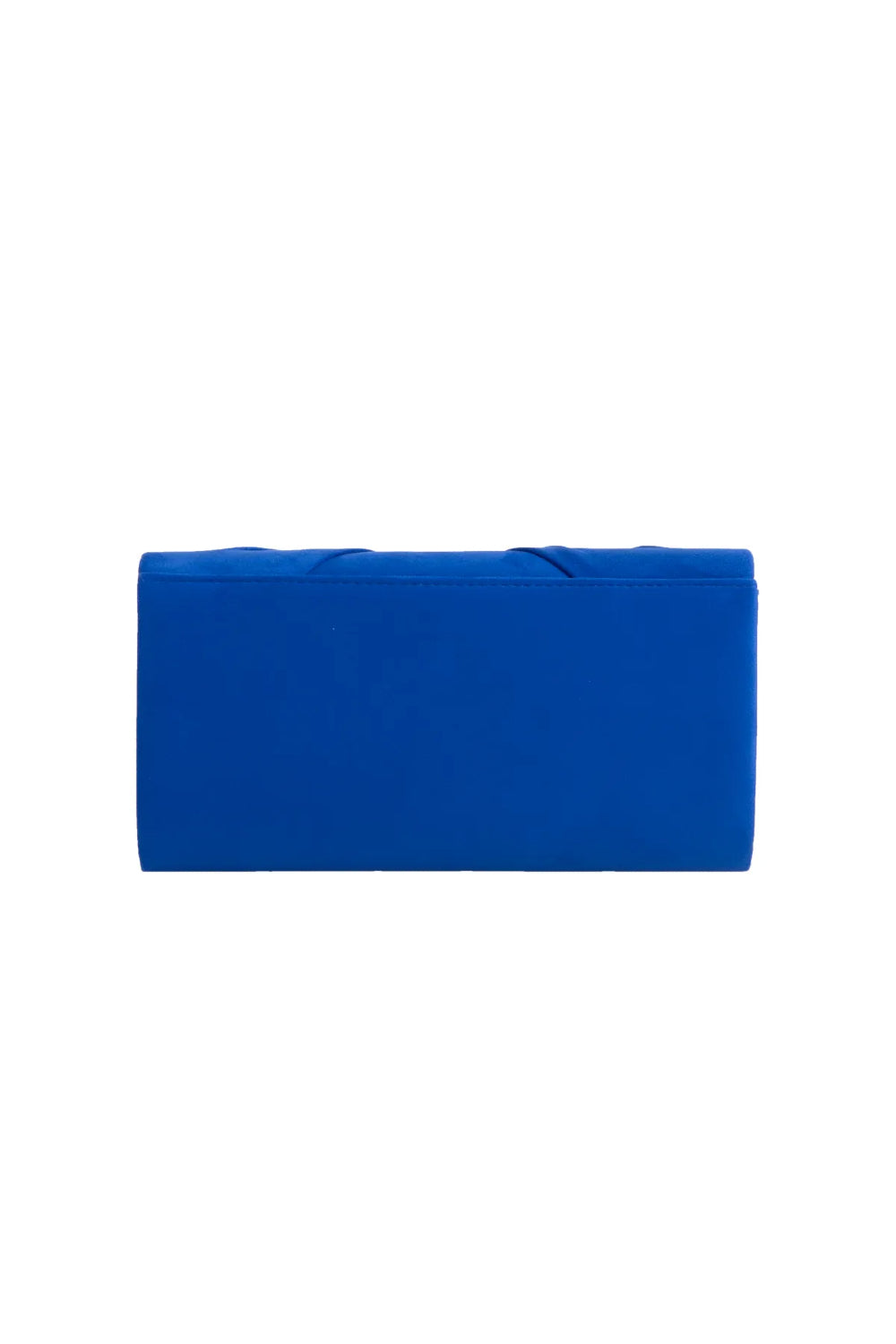 Royal Blue Suede Clutch Bag with Knot Detail Aftershock London