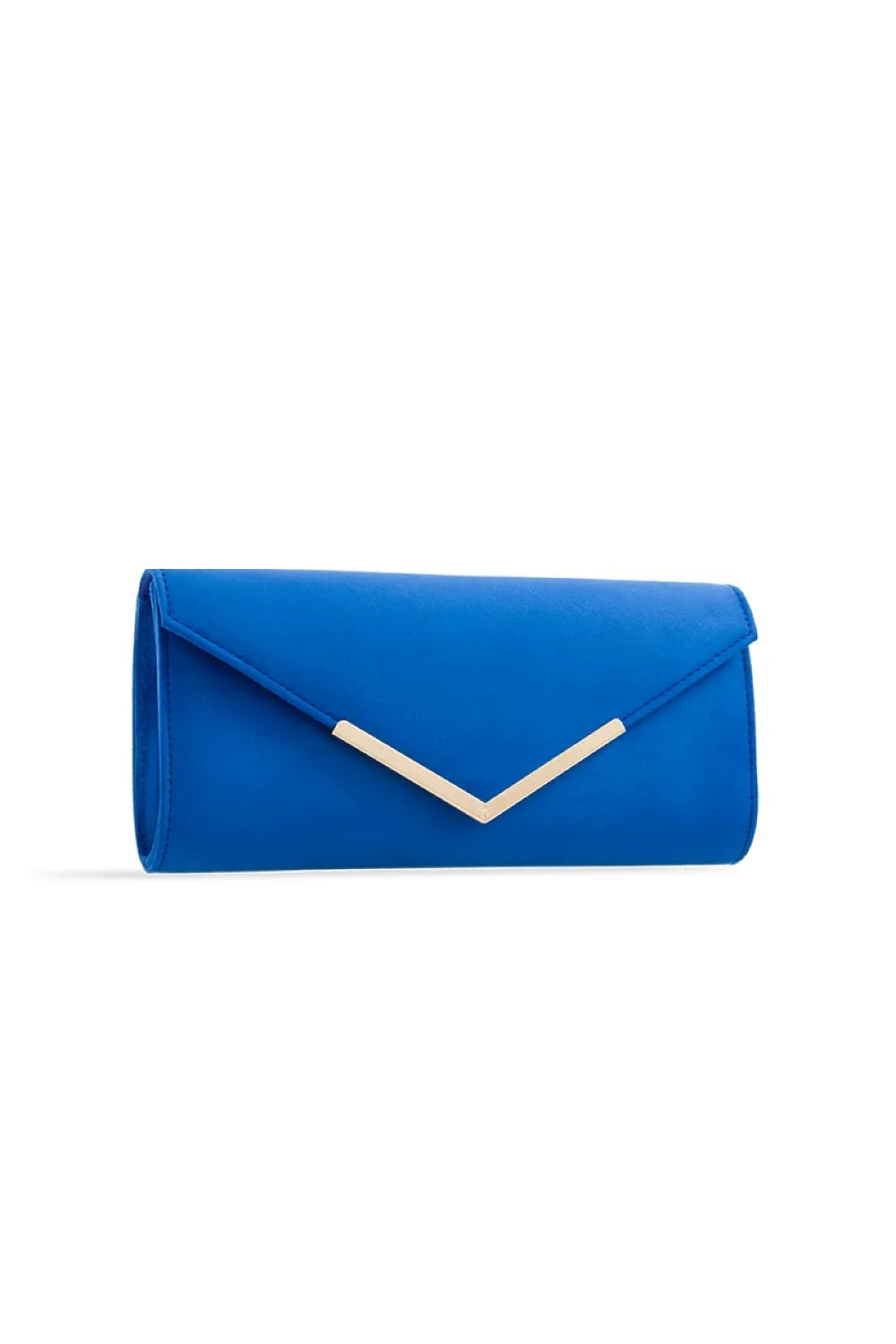 Royal Blue Suede Envelope Clutch Bag Aftershock London