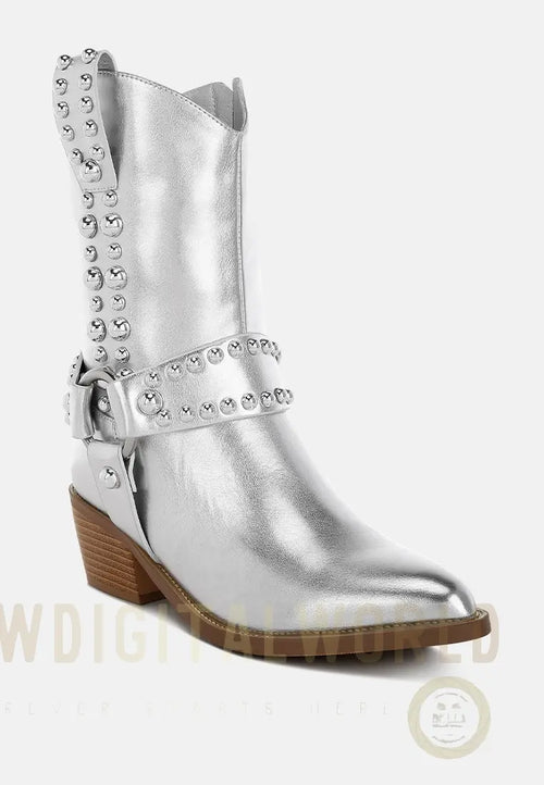 Altair Studded Harness Detail Boots-1