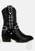Altair Studded Harness Detail Boots-5