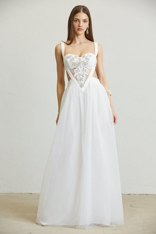 Winona Dress White Amphitryon