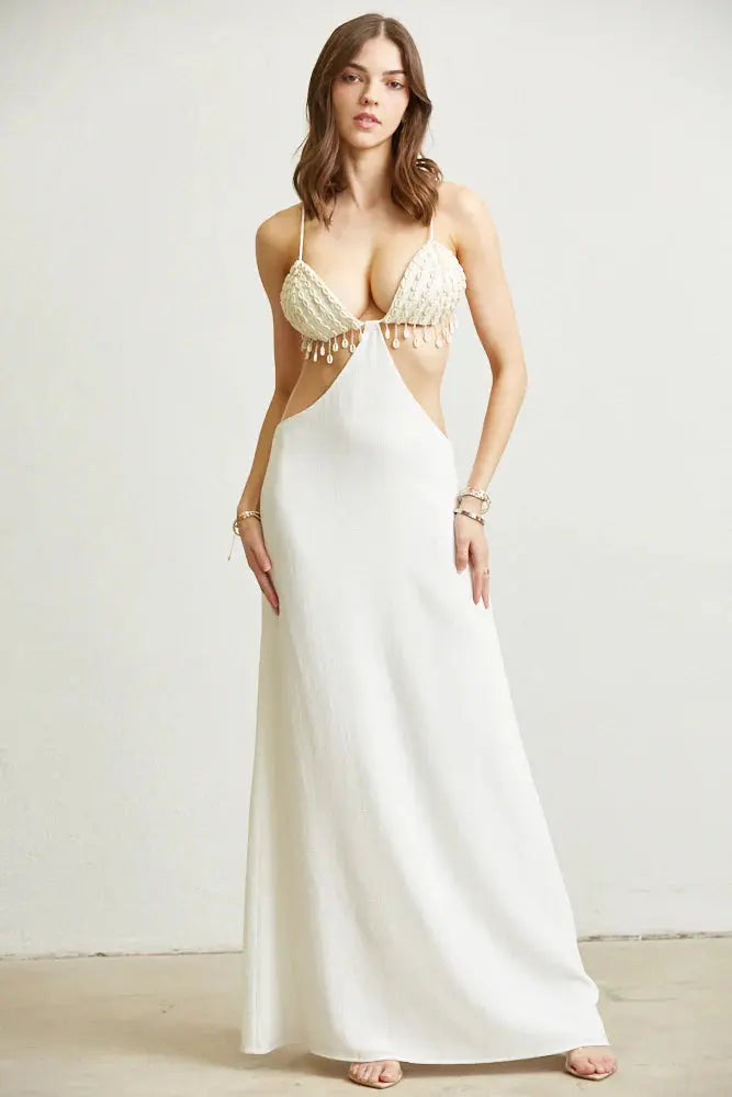 Shell Cascade Maxi Dress - Andrew & Wendy