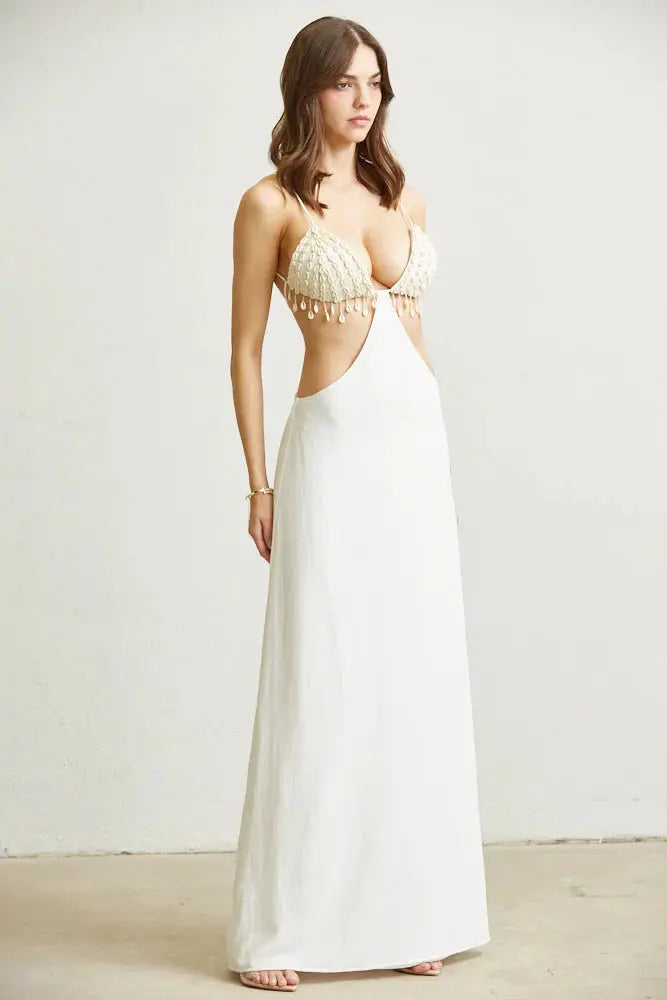 Shell Cascade Maxi Dress - Andrew & Wendy