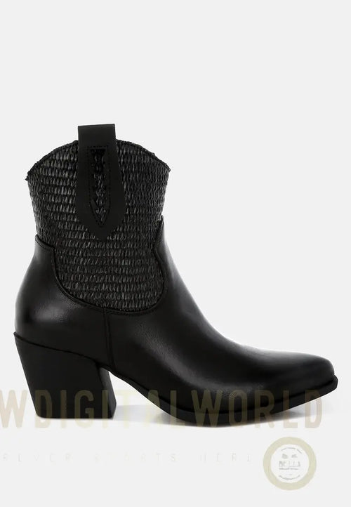 Big Mood Raffia & Faux Leather Cowboy Boots London Rag