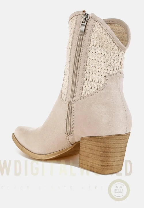 Bimmy Woven Pointy Western Boots London Rag