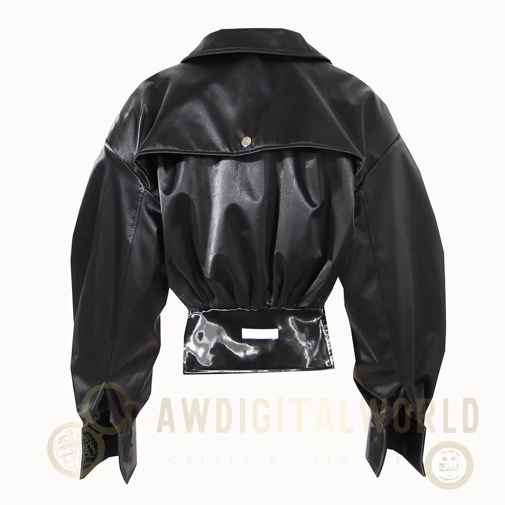 Black Motorcycle Style Jacket For Women, East Village, BYMANYC New York. BYMANYC ® New York