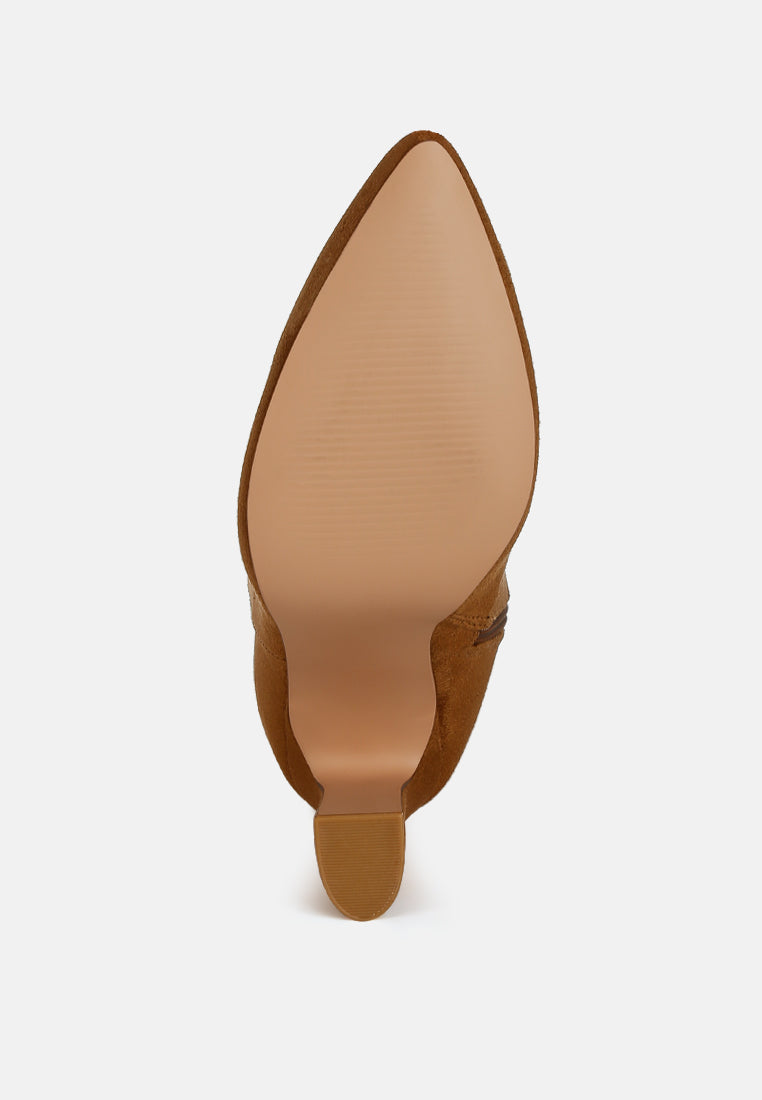 Clubdate Block Heeled Ankle Boots-1