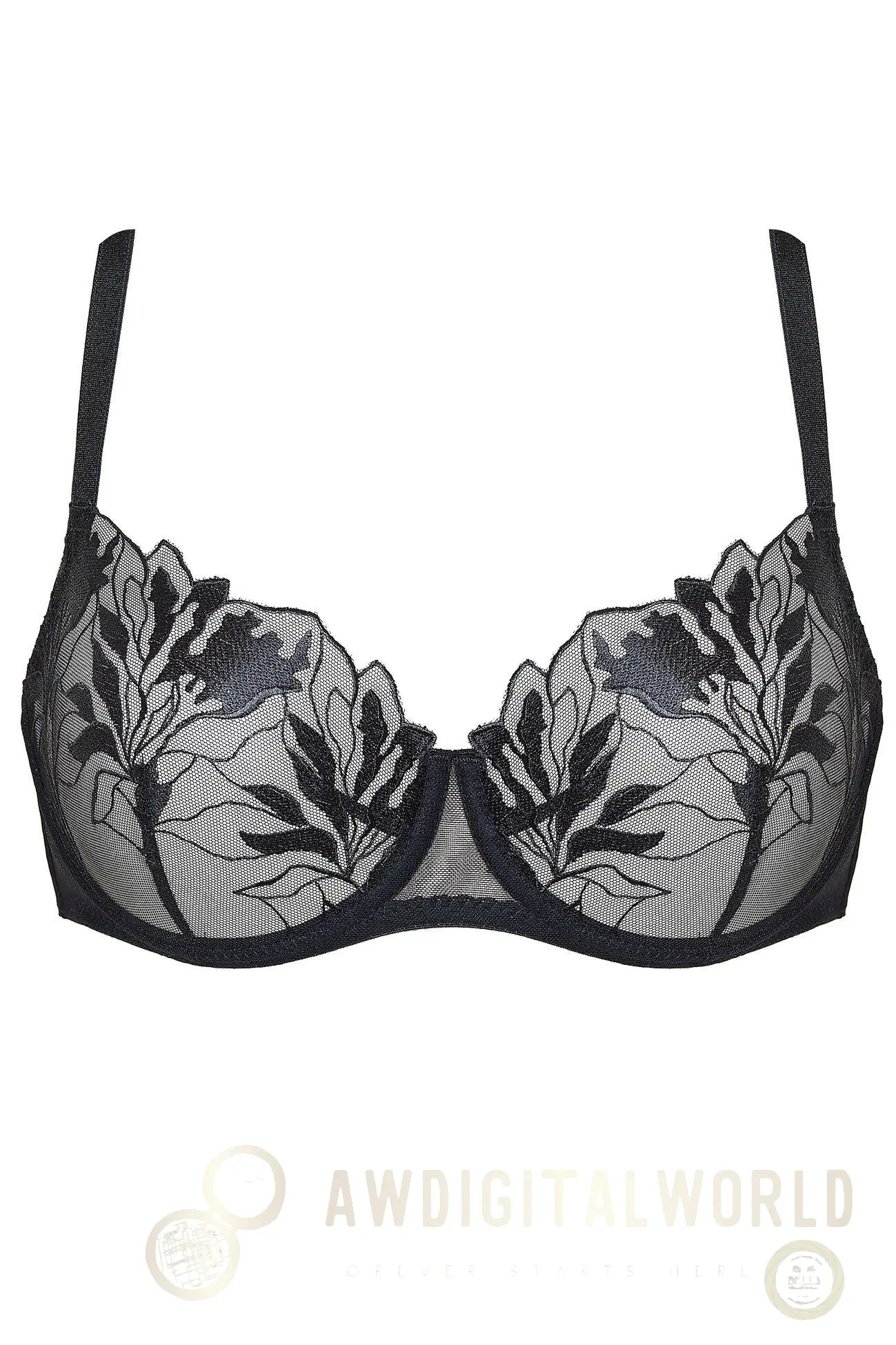 Transparent Demi Bra Gorteks Coco Black-2