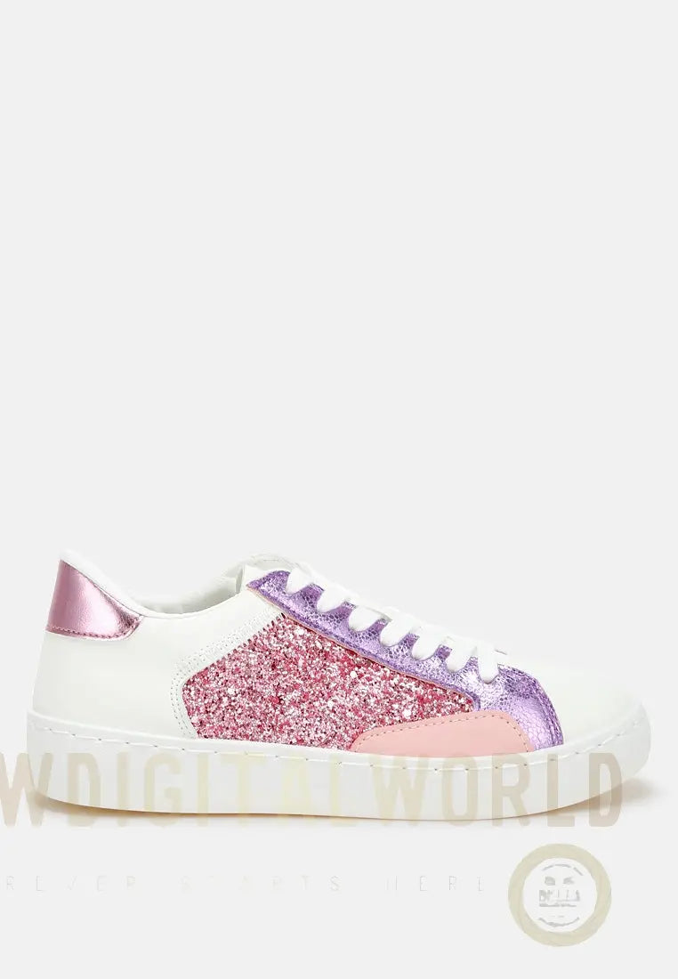 Cosmolight Glitter Faux Leather Sneakers London Rag