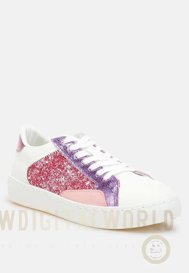 Cosmolight Glitter Faux Leather Sneakers London Rag