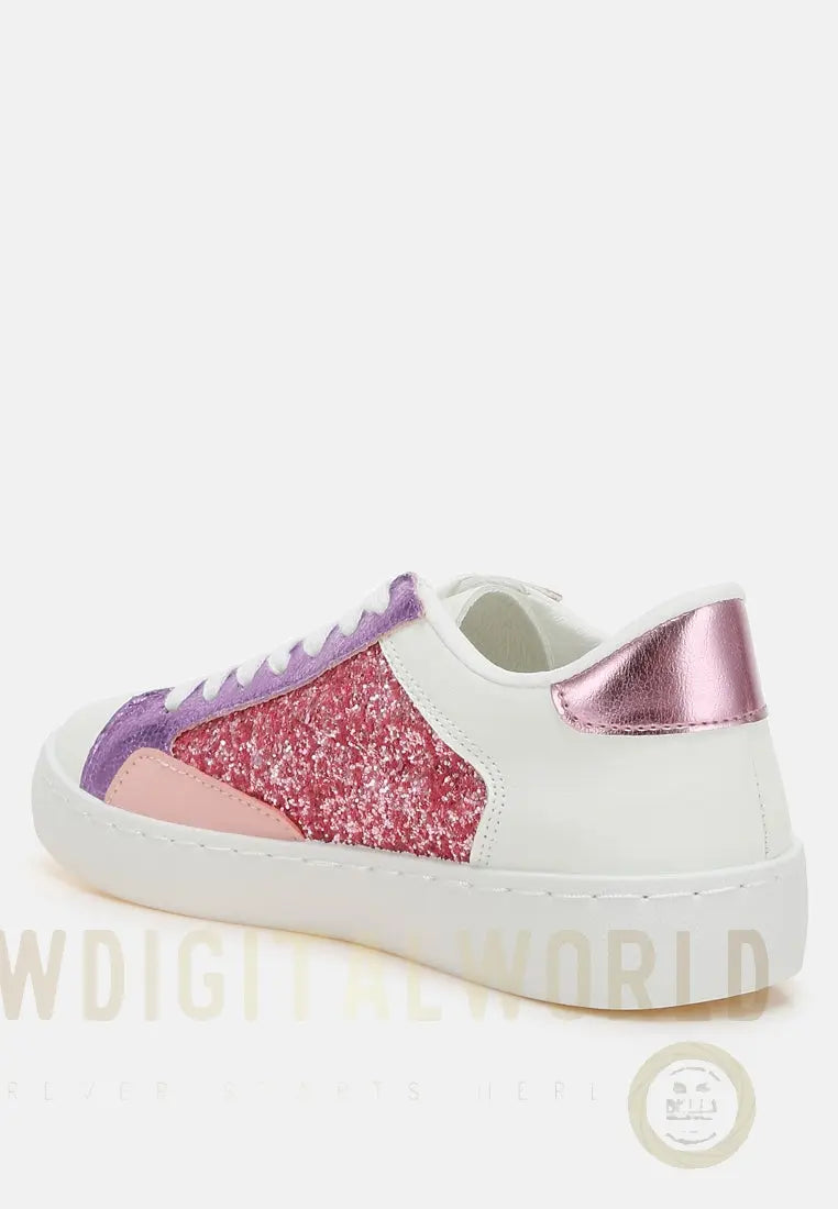 Cosmolight Glitter Faux Leather Sneakers London Rag