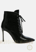 Escala Croc Stiletto Ankle Boots-7