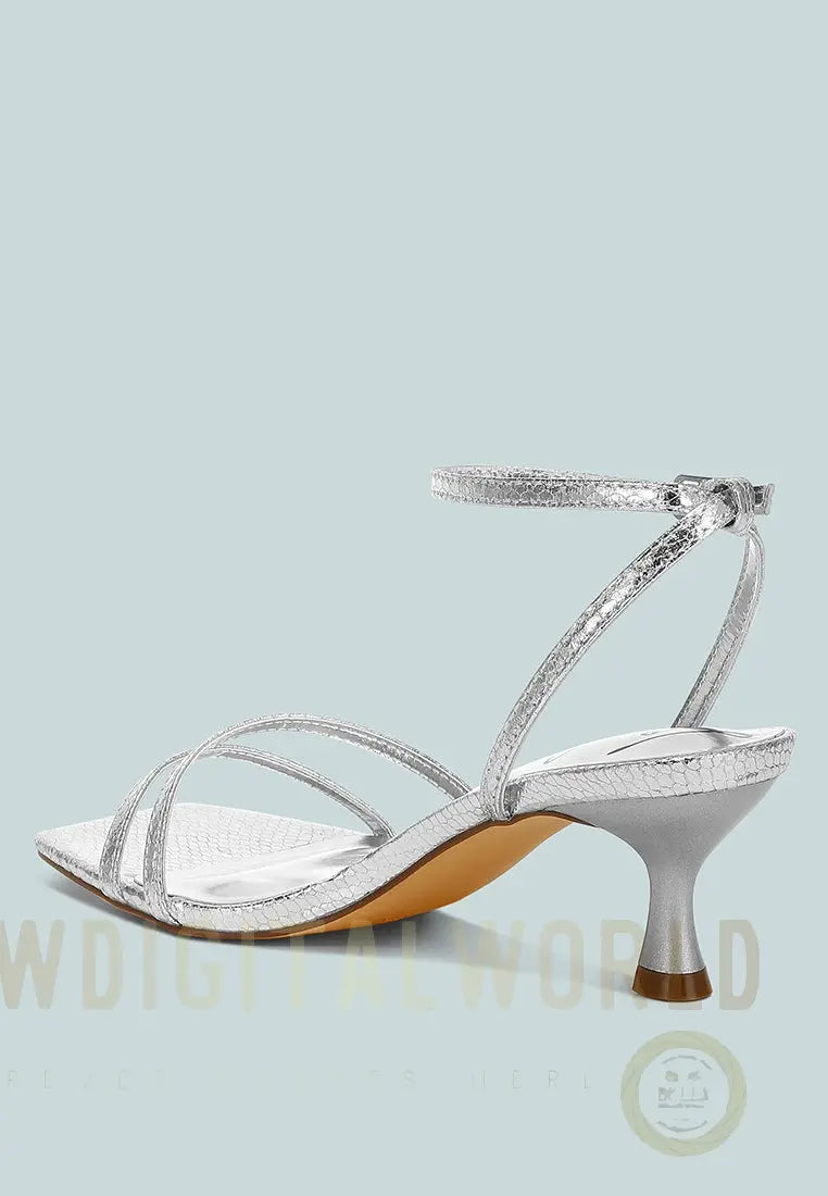 Deacon Faux Leather Strappy Sandals London Rag