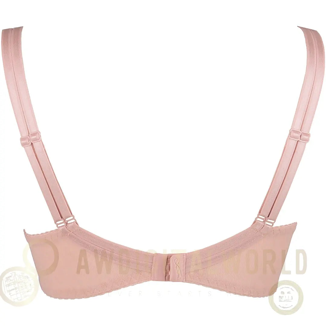 Axami Copper Rose Sheer Mesh Balconette Bra-3