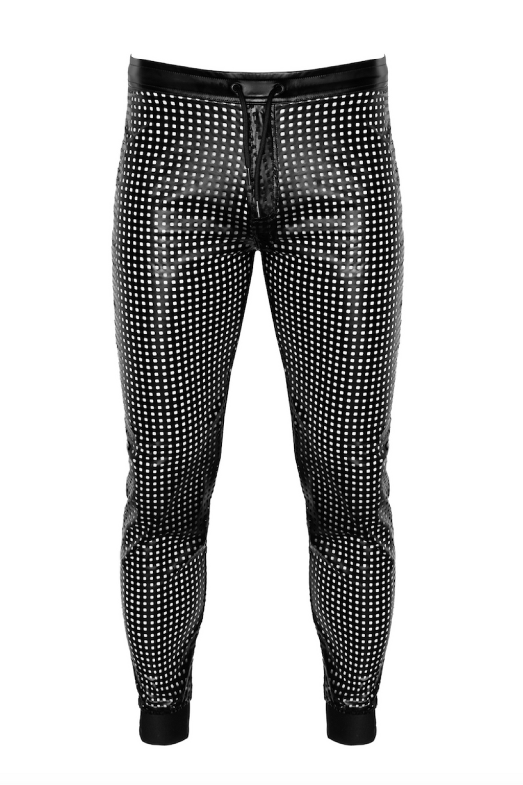 long wetlook pants H078 - 3XL Noir Handmade Men