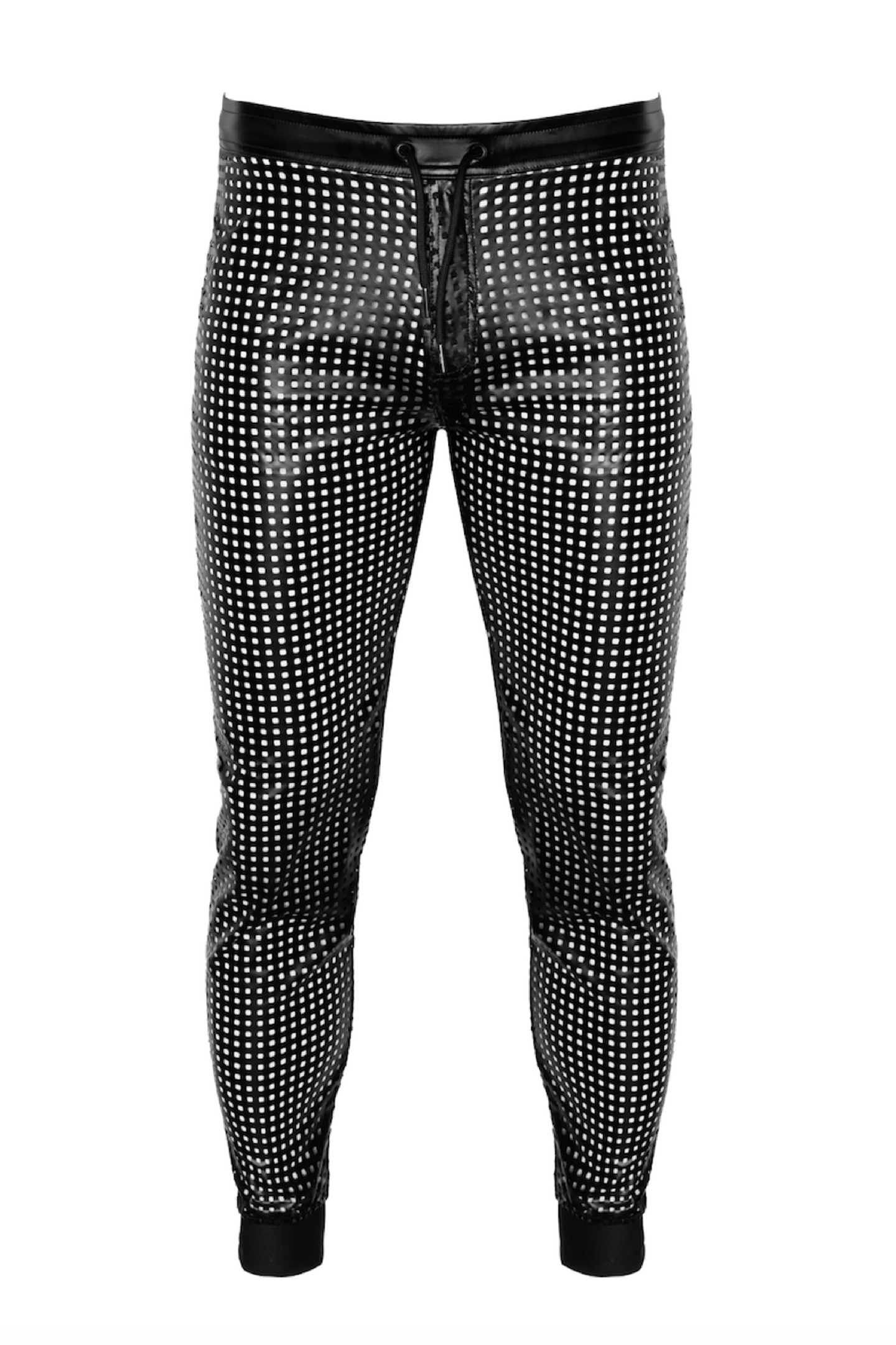 long wetlook pants H078 - 3XL Noir Handmade Men