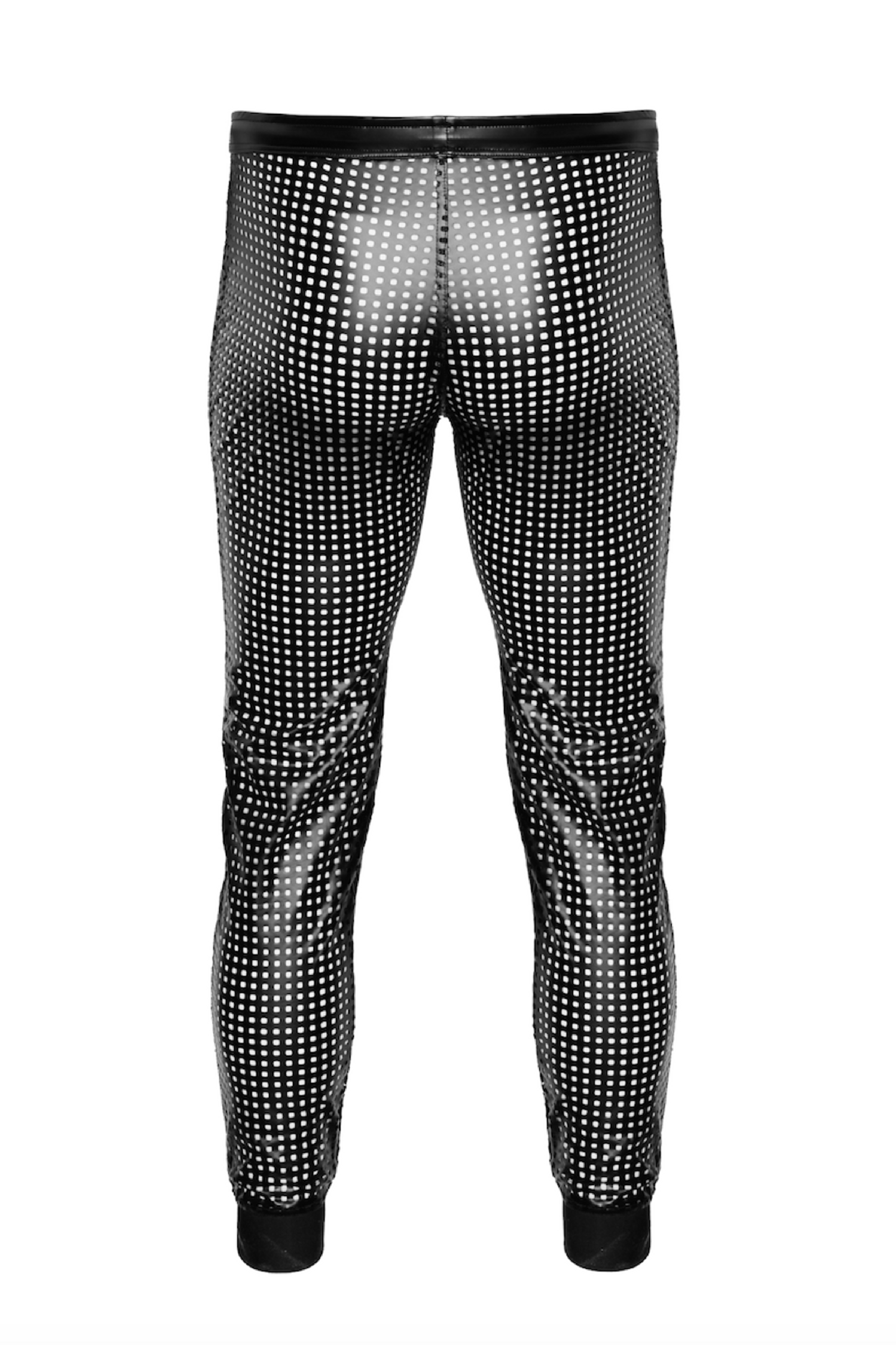 long wetlook pants H078 - 3XL Noir Handmade Men