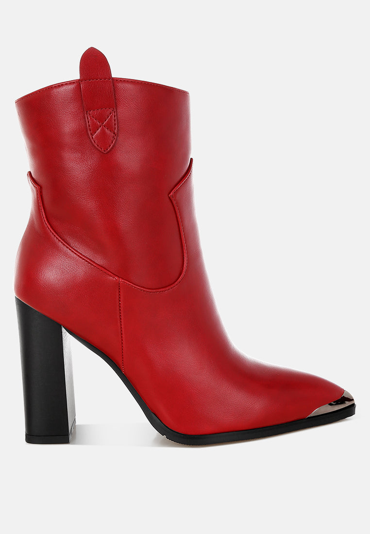 Hatter Pointed Toe Faux Leather Boots London Rag