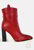 Hatter Pointed Toe Faux Leather Boots London Rag