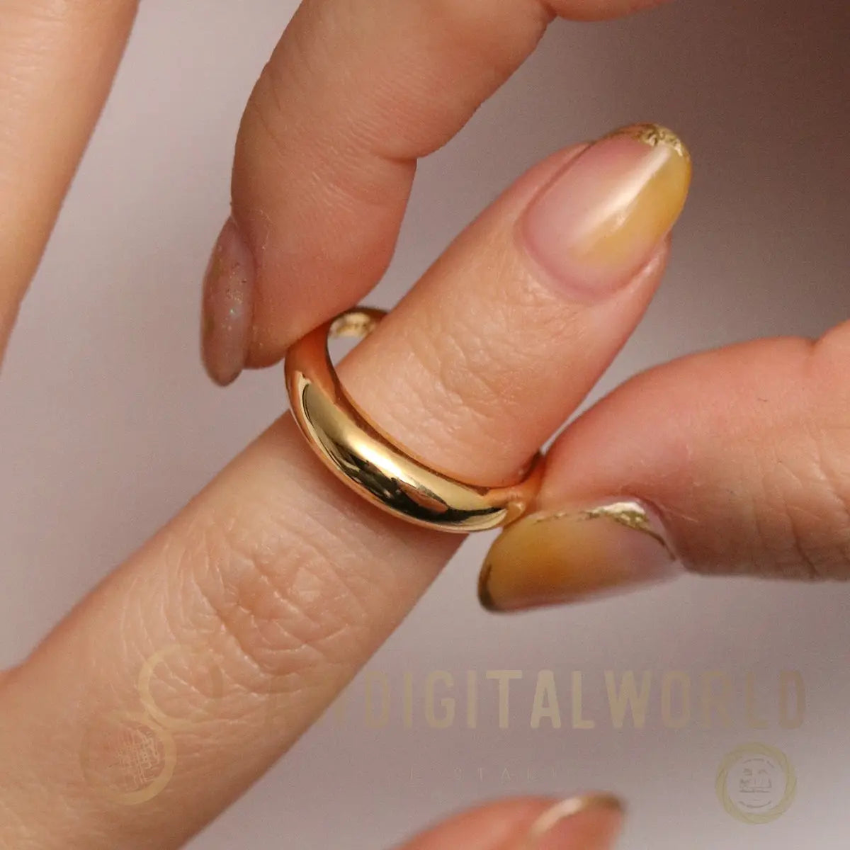Oval Shaped Volumed Band Ring Nabi London