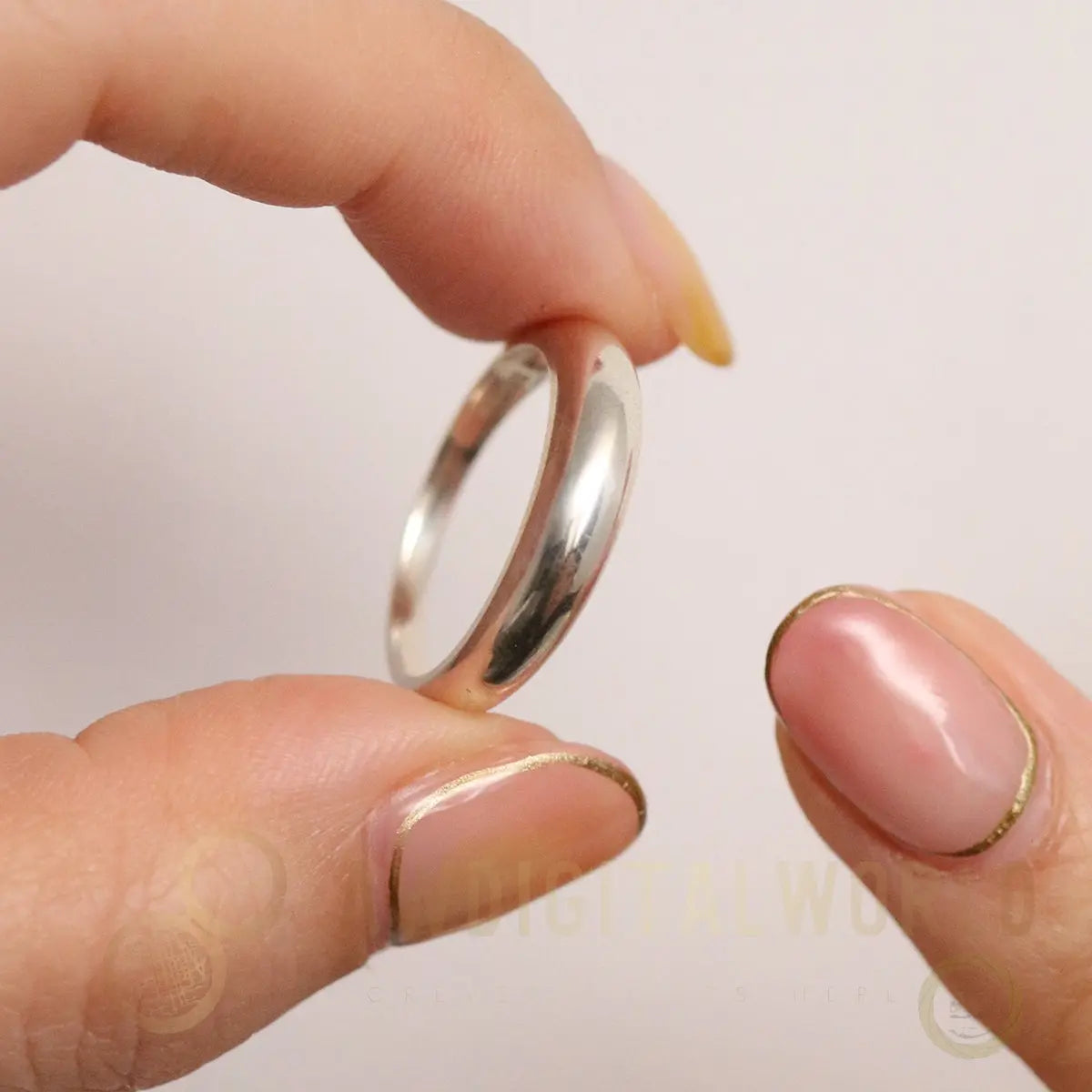 Oval Shaped Volumed Band Ring Nabi London
