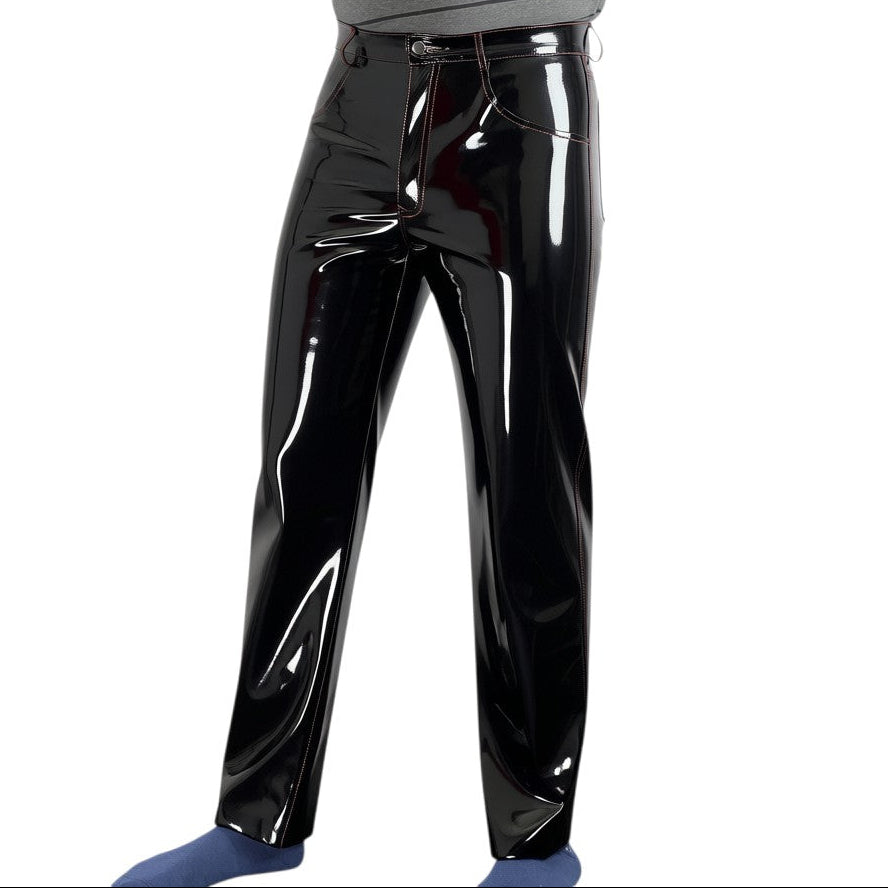 Men’s Black Patent Gothic Trousers Riders Republic UK