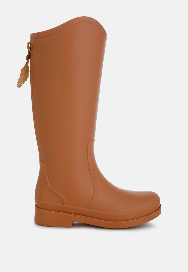 Indiana Charm Detail Calf Boots-0
