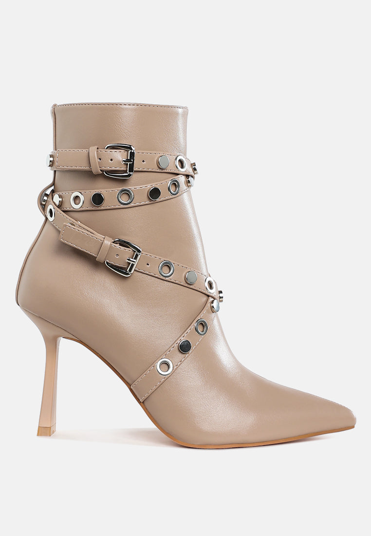 Jaunts Eyelets & Studs Harness Ankle Boots London Rag