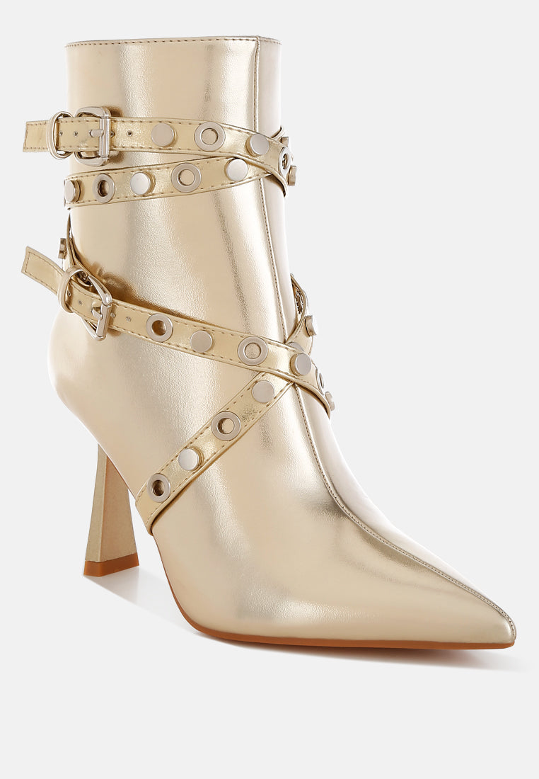 Jaunts Eyelets & Studs Harness Ankle Boots London Rag