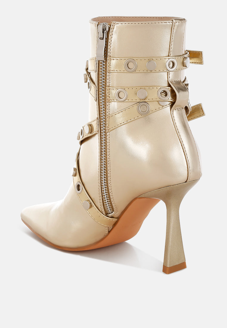 Jaunts Eyelets & Studs Harness Ankle Boots London Rag