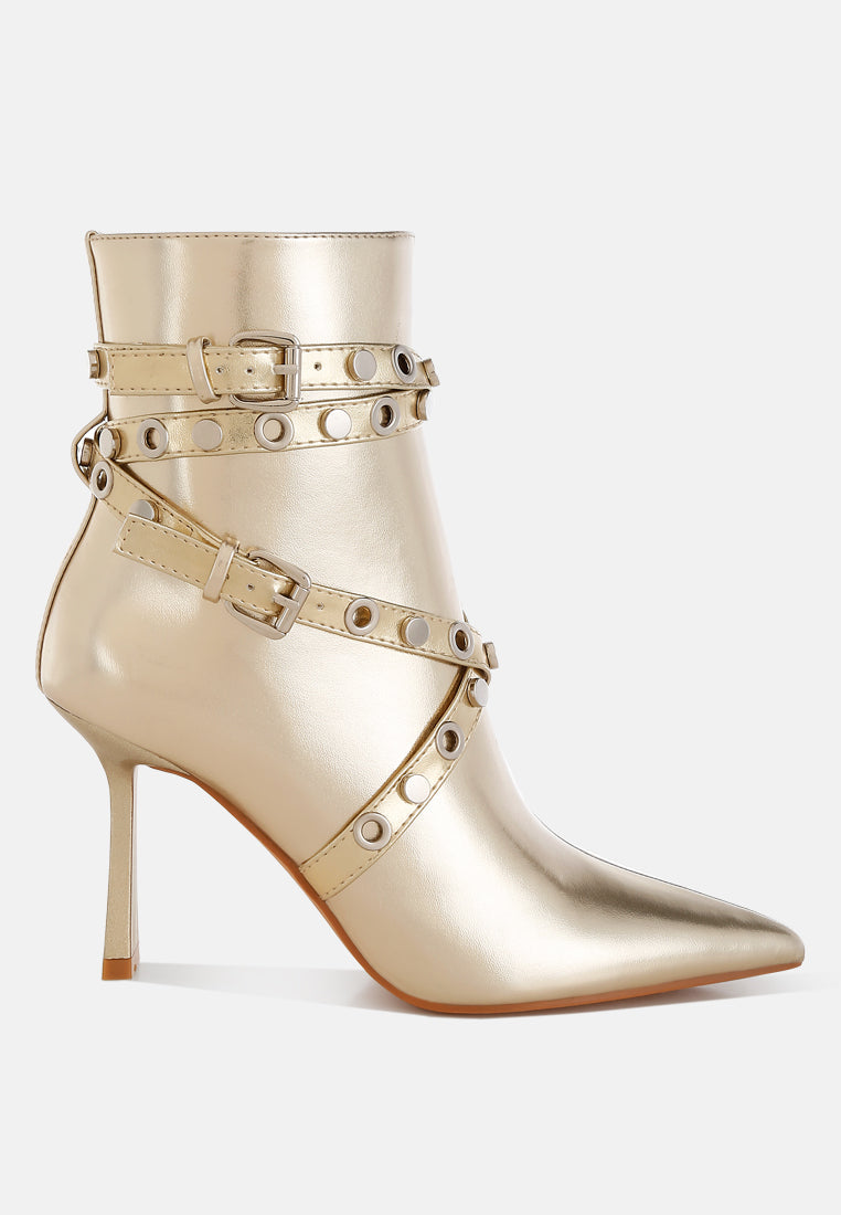 Jaunts Eyelets & Studs Harness Ankle Boots London Rag