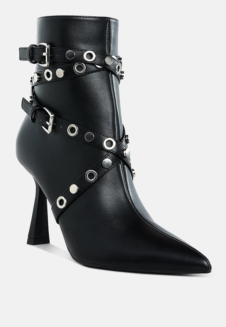 Jaunts Eyelets & Studs Harness Ankle Boots London Rag