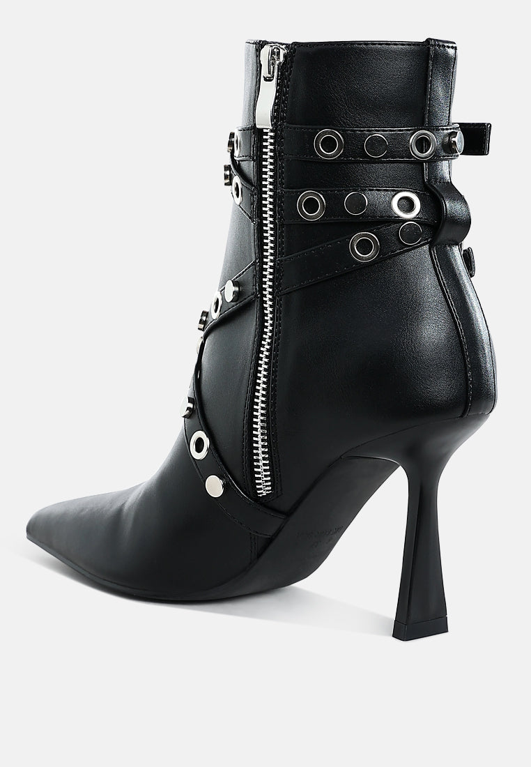 Jaunts Eyelets & Studs Harness Ankle Boots London Rag