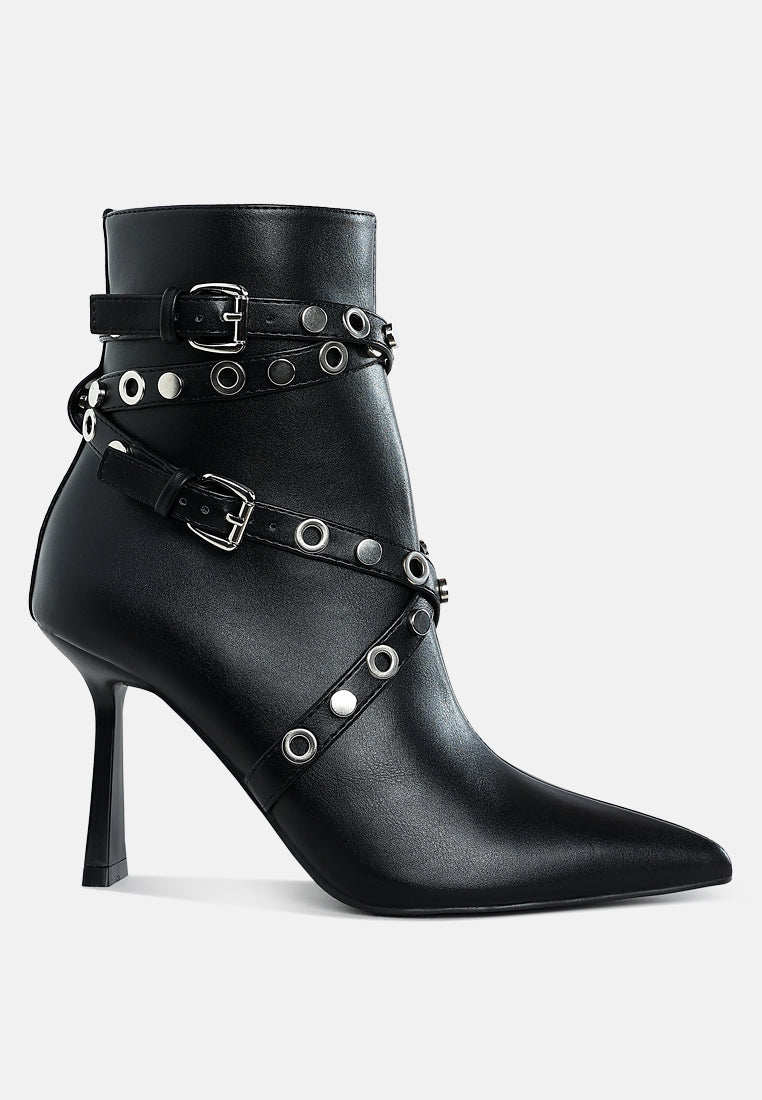 Jaunts Eyelets & Studs Harness Ankle Boots London Rag